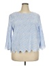 Ann Taylor Blue 3/4 Sleeve Blouse Size XXL - photo 1