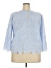 Ann Taylor Blue 3/4 Sleeve Blouse Size XXL - photo 2