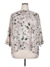 BB Dakota 100% Polyester Floral Pink Ivory 3/4 Sleeve Blouse Size 2X - photo 1