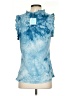 Hayden Tie-dye Blue Sleeveless Blouse Size S - photo 2