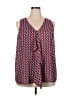 ELOQUII 100% Polyester Red Sleeveless Blouse Size 20 Plus - photo 1
