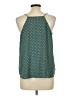 Ann Taylor LOFT 100% Polyester Green Sleeveless Blouse Size Lg Petite - photo 2