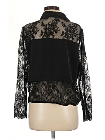 Aqua Long Sleeve Blouse (view 2)