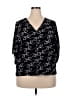 Apt. 9 100% Polyester Black 3/4 Sleeve Blouse Size XXL - photo 1