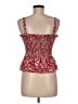 Mango 100% Polyester Red Sleeveless Top Size M - photo 2