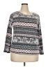 Rafaella Gray Long Sleeve Top Size 2X - photo 1