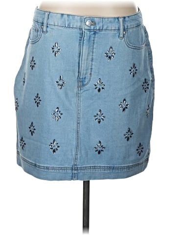 White House Black Market Denim Skirt (view 1)