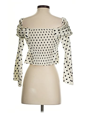 Reformation 3/4 Sleeve Silk Top (view 2)