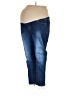 Three Seasons Maternity Solid Blue Jeans Size XL Maternity - photo 1