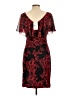 Connected Apparel Print Red Cocktail Dress Size 10 - photo 2
