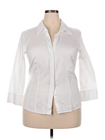 Talbots 3/4 Sleeve Button-Down Shirt (view 1)