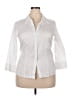 Talbots 100% Cotton White 3/4 Sleeve Button-Down Shirt Size 18 - photo 1