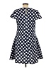 Atmosphere Polka Dots Blue Casual Dress Size UK 14 / US 10 - photo 2