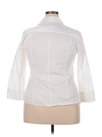 Talbots 3/4 Sleeve Button-Down Shirt (view 2)