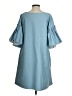 Silvae Solid Blue Casual Dress Size S - photo 2