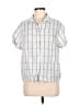 Tahari Gray Short Sleeve Button-Down Shirt Size M - photo 1