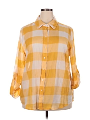 Lane Bryant 3/4 Sleeve Button-Down Shirt (view 1)