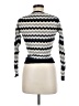 Brora 100% Cashmere Chevron-herringbone Blue Cashmere Pullover Sweater Size 8 - photo 2