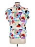 THML 100% Polyester Blue Short Sleeve Blouse Size M - photo 2