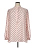 Anne Klein Polka Dots Pink Long Sleeve Blouse Size XL - photo 1