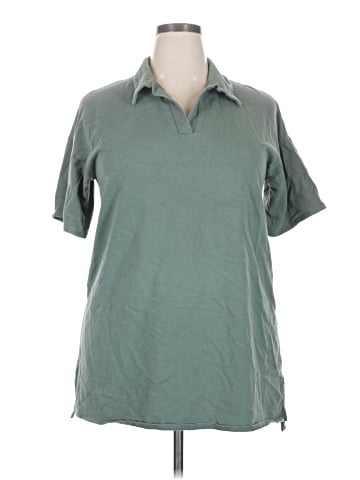 Aqua Short Sleeve Top (view 1)