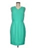 The Limited Solid Teal Casual Dress Size 6 Petite - photo 1