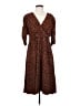 Kiyonna Animal Print Brown Casual Dress Size 1X - photo 1