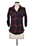 Ci Sono Plaid Burgundy 3/4 Sleeve Blouse Size M - photo 1