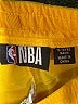 NBA 100% Polyester Yellow Athletic Shorts Size 13 - 14 - photo 3