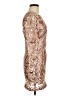 HEARTBEEPS 100% Polyester Metallic Tan Cocktail Dress Size M (estimated) - photo 4