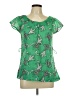 Forever 100% Cotton Green Short Sleeve Blouse Size L - photo 1