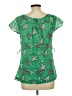 Forever 100% Cotton Green Short Sleeve Blouse Size L - photo 2