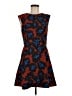 J.Crew 100% Polyester Print Red Cocktail Dress Size 6 - photo 1