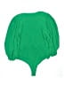 Express Solid Green Bodysuit Size XL - photo 2