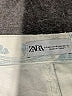 Zara 100% Cotton Paisley Blue Denim Shorts Size 10 - photo 3