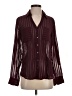 Express Outlet 100% Polyester Burgundy Long Sleeve Blouse Size S - photo 1