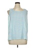 Charming Charlie 100% Polyester Blue Sleeveless Blouse Size XL - photo 1