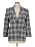 Burberry Checkered-gingham Gray Vintage Blazer Size 6 - photo 1