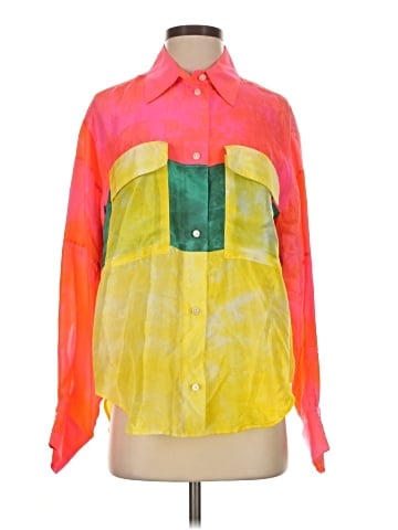 Rachel Comey Long Sleeve Silk Top (view 1)