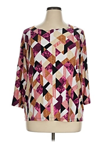 JM Collection 3/4 Sleeve Blouse (view 1)