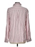 Jachs Girlfriend 100% Rayon Stripes Pink Long Sleeve Button-Down Shirt Size L - photo 2