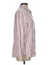 Jachs Girlfriend 100% Rayon Stripes Pink Long Sleeve Button-Down Shirt Size L - photo 4