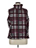 Cj Banks 100% Polyester Houndstooth Burgundy Vest Size 1X - photo 1