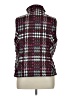 Cj Banks 100% Polyester Houndstooth Burgundy Vest Size 1X - photo 2