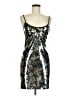 Bebe 100% Polyester Metallic Silver Cocktail Dress Size M - photo 1