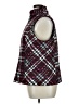 Cj Banks 100% Polyester Houndstooth Burgundy Vest Size 1X - photo 5
