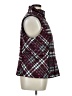 Cj Banks 100% Polyester Houndstooth Burgundy Vest Size 1X - photo 4