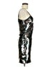 Bebe 100% Polyester Metallic Silver Cocktail Dress Size M - photo 4