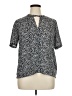 Premise Studio 100% Polyester Animal Print Gray Short Sleeve Blouse Size XL - photo 1