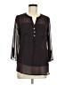 Express Outlet 100% Polyester Black 3/4 Sleeve Blouse Size M - photo 1
